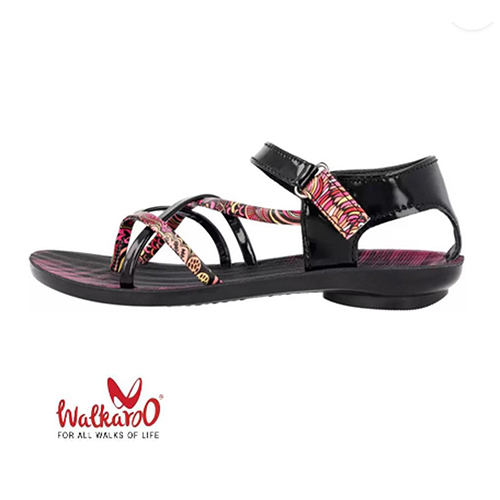 Walkaroo Ladies Fashionable and comfortable Grey flat sandal