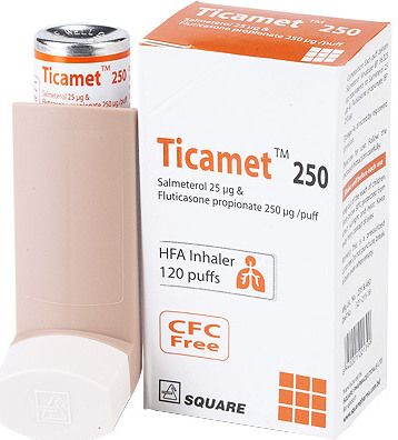 Ticamet HFA 250 Inhelar Inhaler - (25mcg+250mcg)
