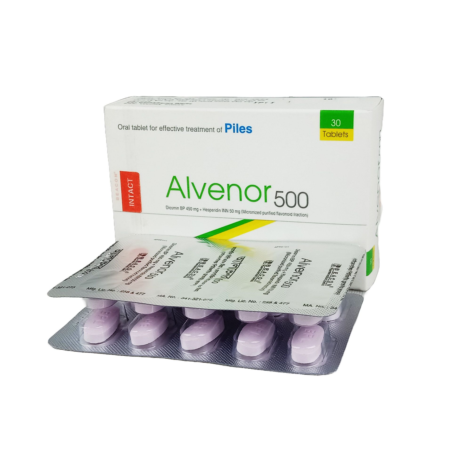 Alvenor 500 Tablet - (450mg+50mg)