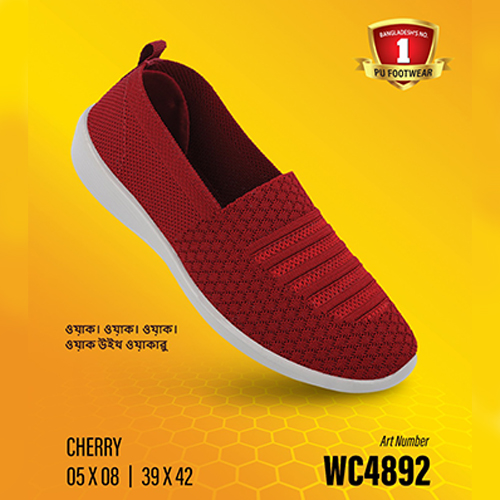 Walkaroo Stylish and Comfortable Red maroon color shoes for ladies