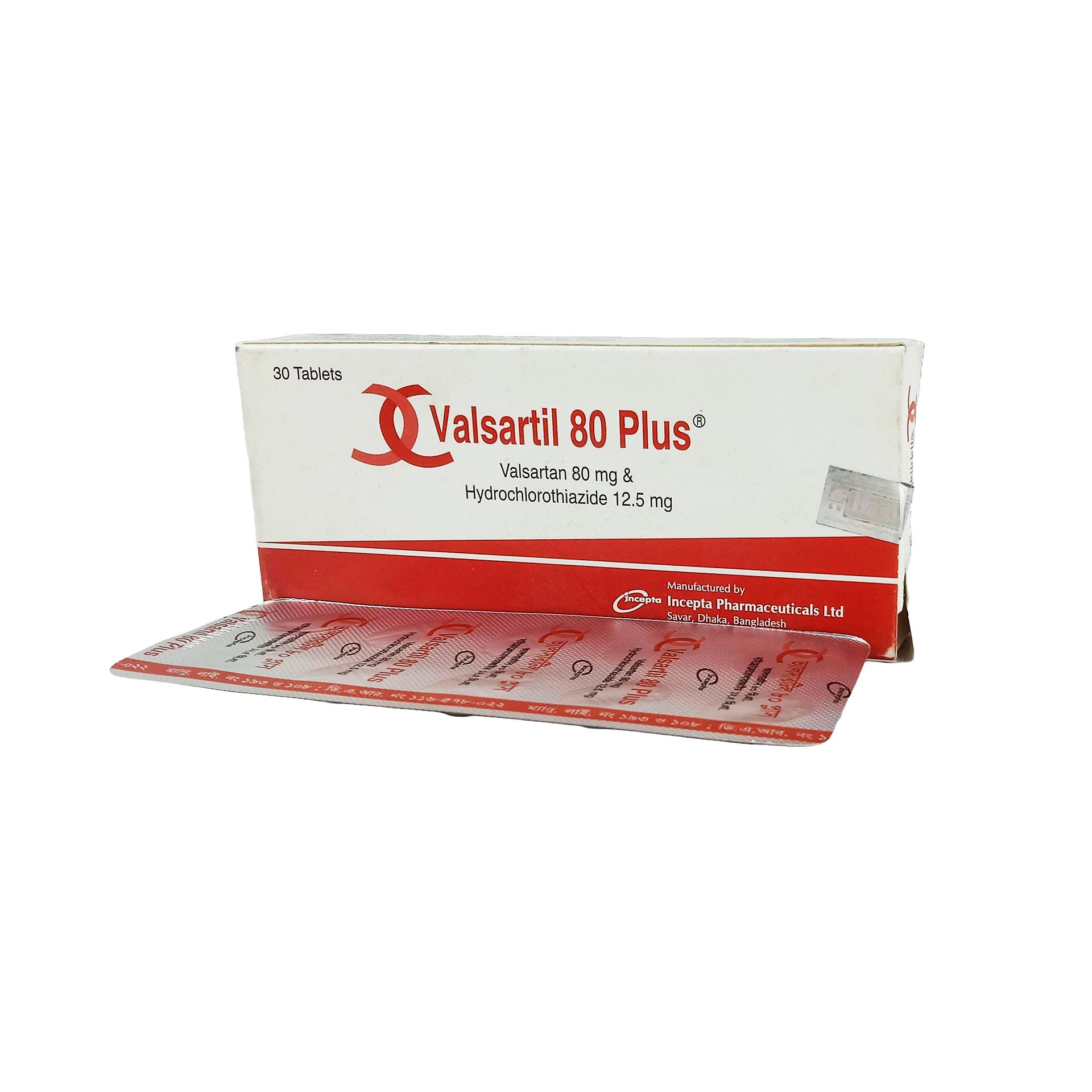 Valsartil Plus 80/12.5 Tablet - (12.5mg+80mg)