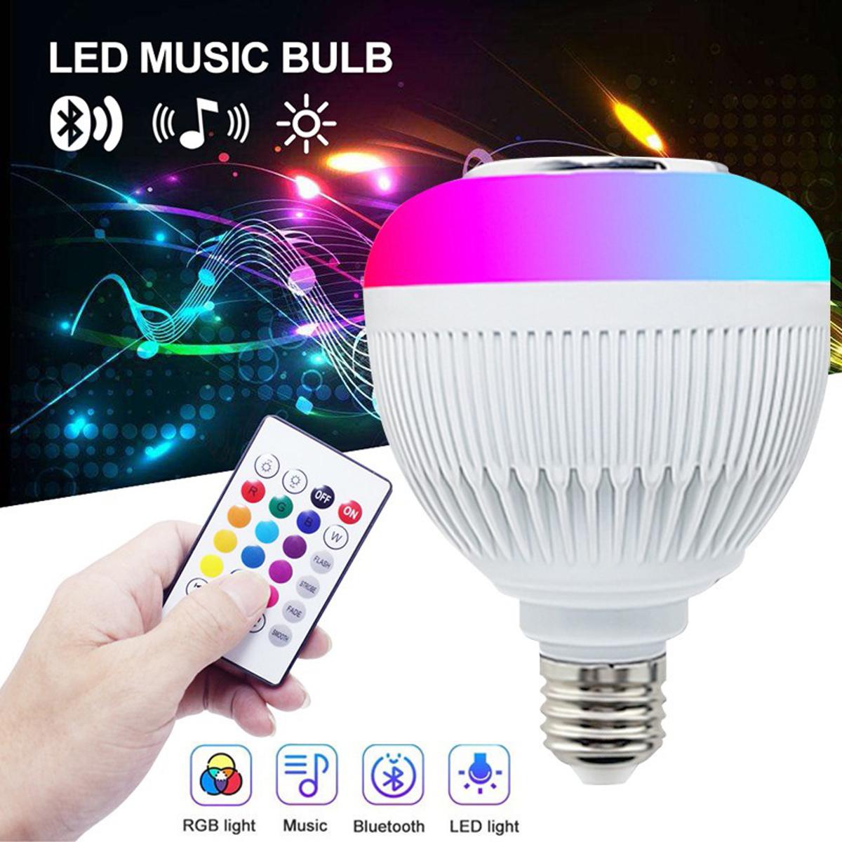 Bluetooth Speaker Bulb - Remote Control Colour Changing Bulb With Bluetooth Speaker - LED Music Bulb