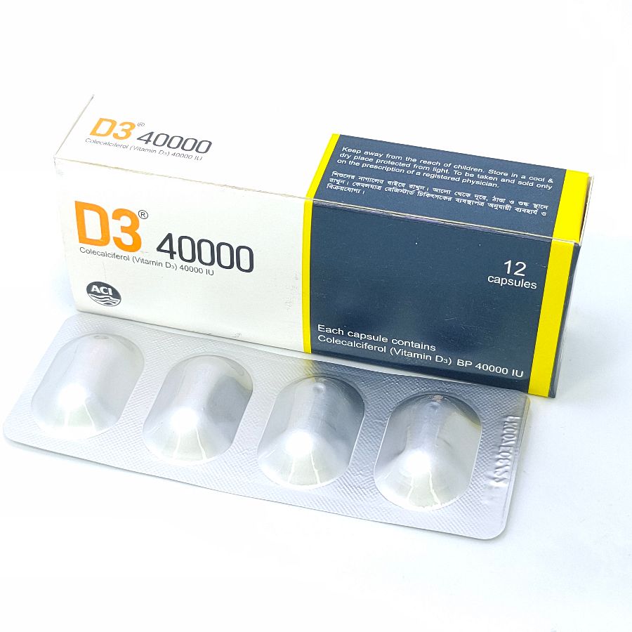 D3-40000 Capsule - (40000IU)