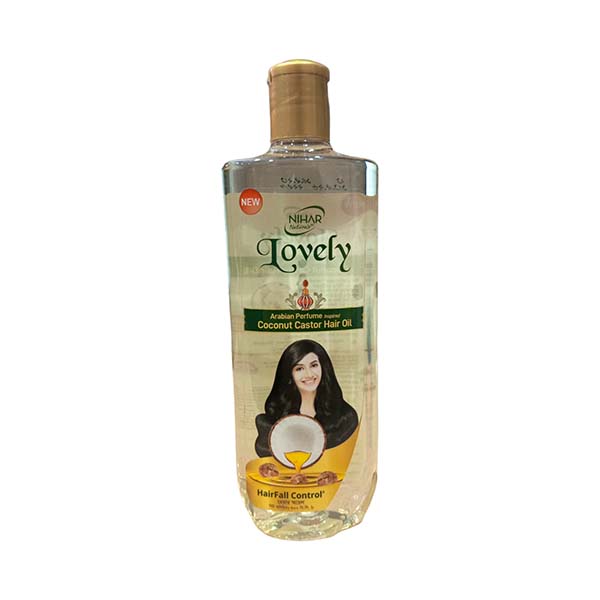 Nihar Naturals Lovely Arabian Perfume Inspired Coconut Castor Hair Oil 300 ml