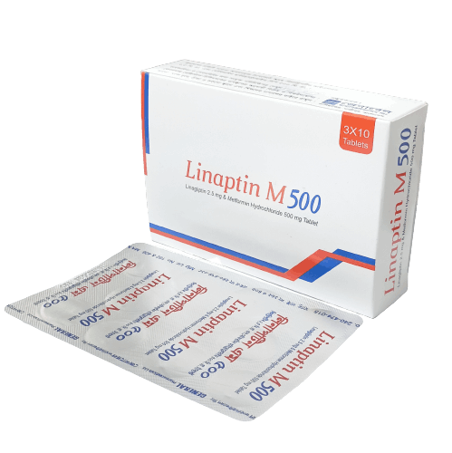 Linaptin M 500 Tablet - (2.5mg+500mg)