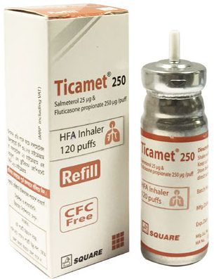 Ticamet HFA 250 Refill Inhaler - (25mcg+250mcg)
