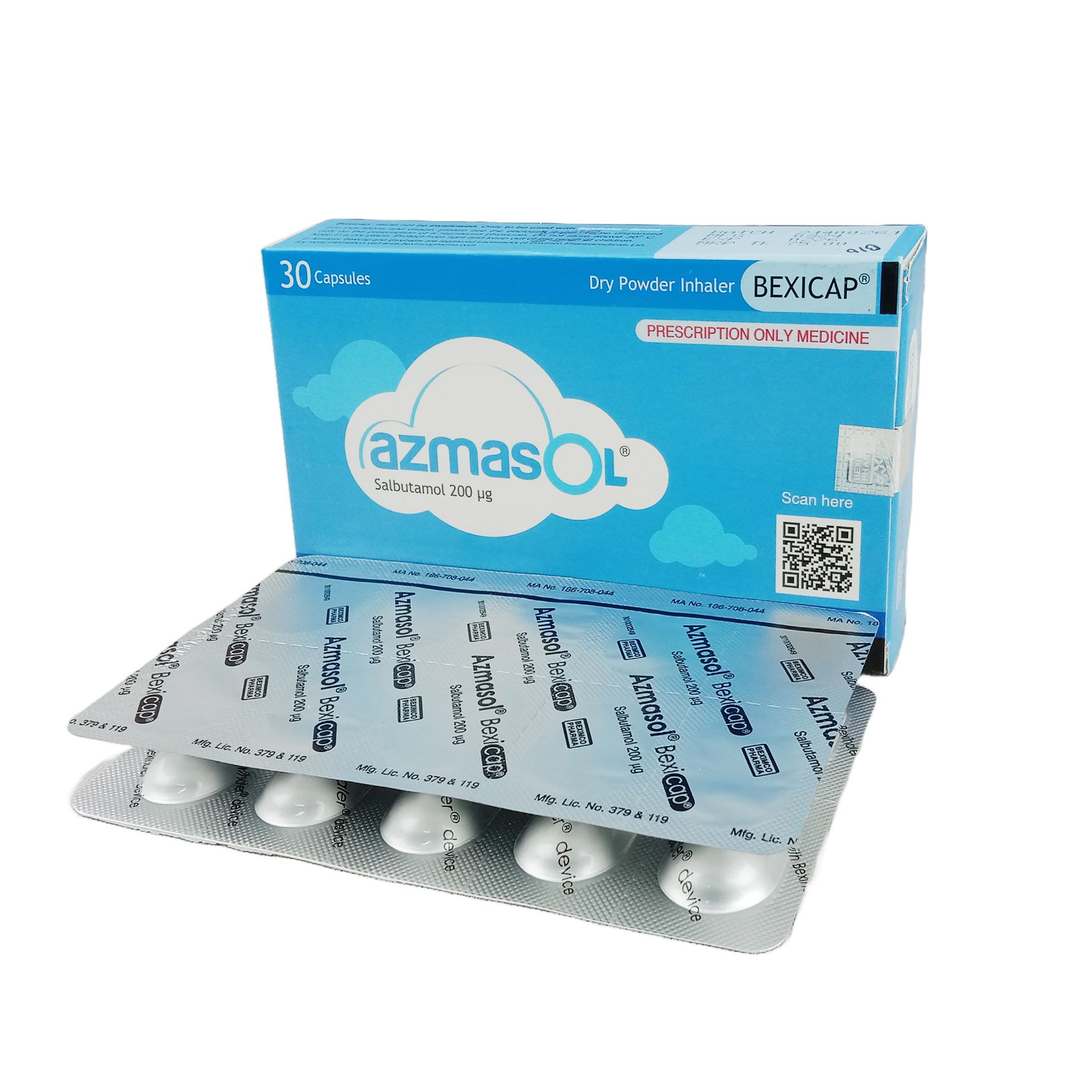 Azmasol Bexicap Inhalation Capsule - (200mcg)