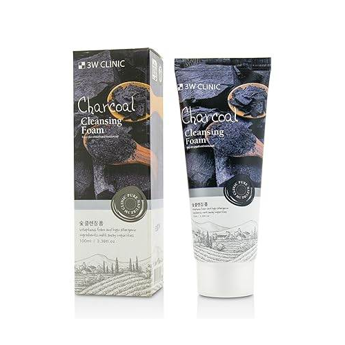 3W Clinic Charcoal Cleansing Foam Cleanser - 100ml