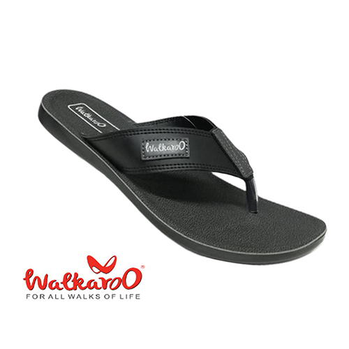 Walkaroo Men's Flip flops casual Black ang Grey sandal