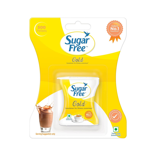 Sugar Free Gold Dia Sugar 500 Pellets 1 Box 1 packet