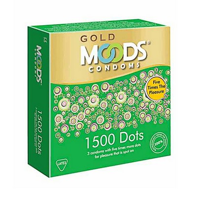 H1 Gold Moods 1500 Dots Condoms 3 pcs