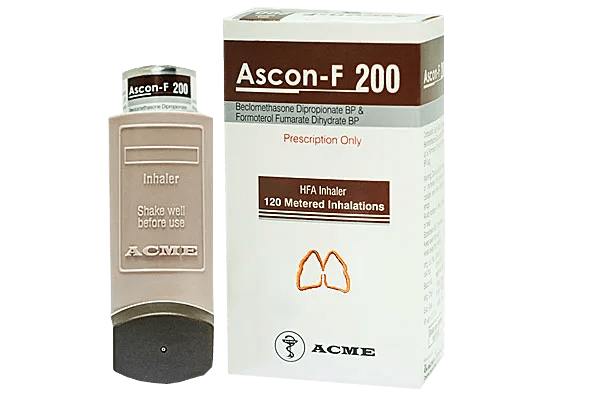 Ascon-F 200  Inhaler- ((200mcg+6mcg)/Puff)