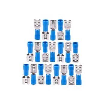 20 Blue Female Wire Connector Electrical Crimp Terminal 14-16AWG