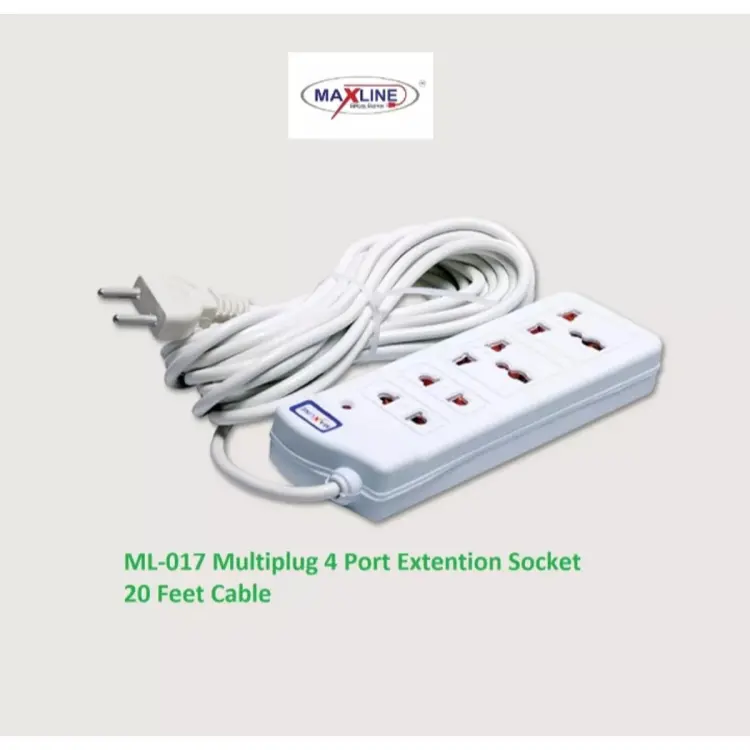 Multiplug 4 Multi Socket Best Quality Multi Plug 10/20 Feet Cable