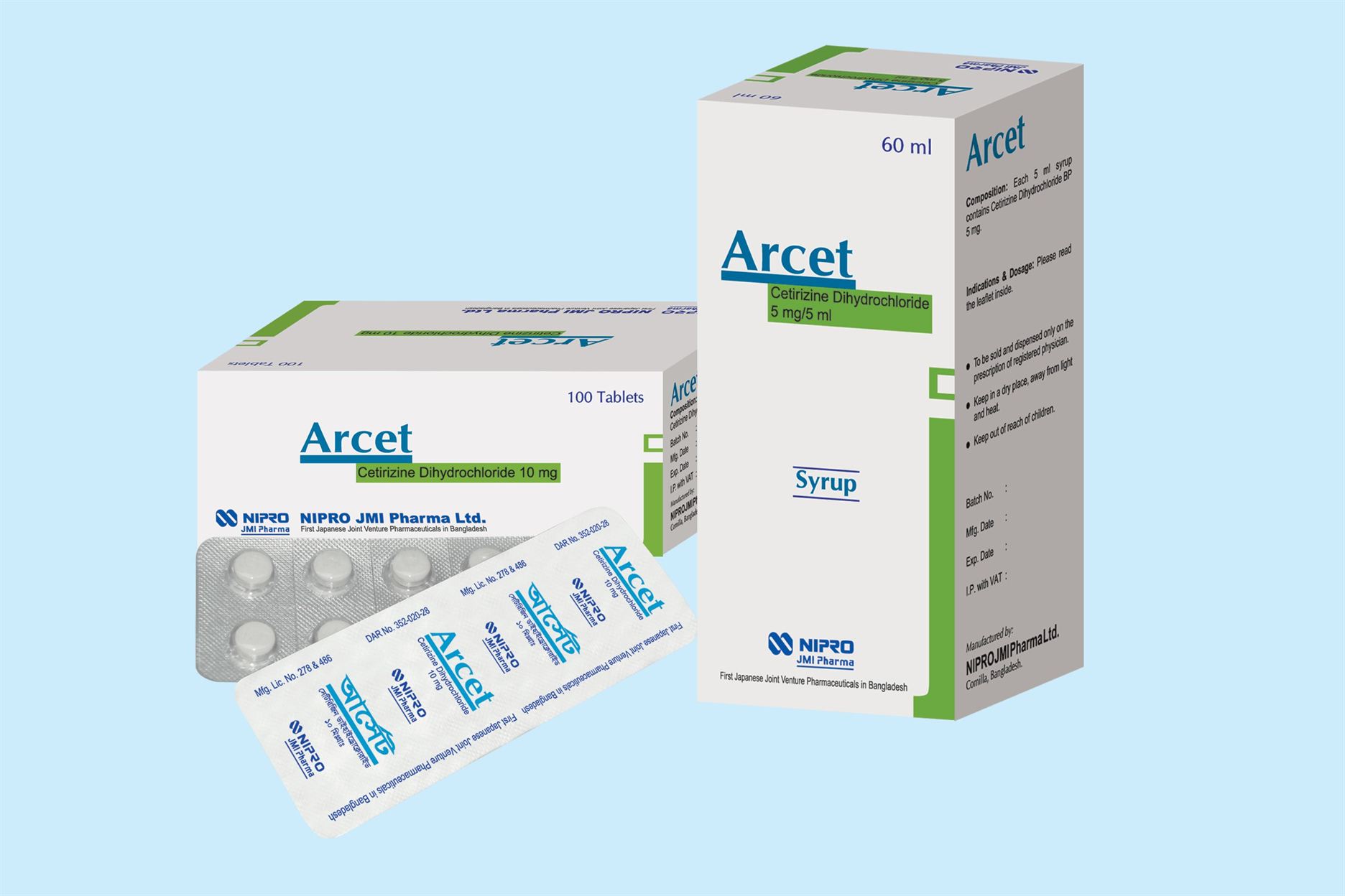 Arcet Syrup - (5mg/5ml)